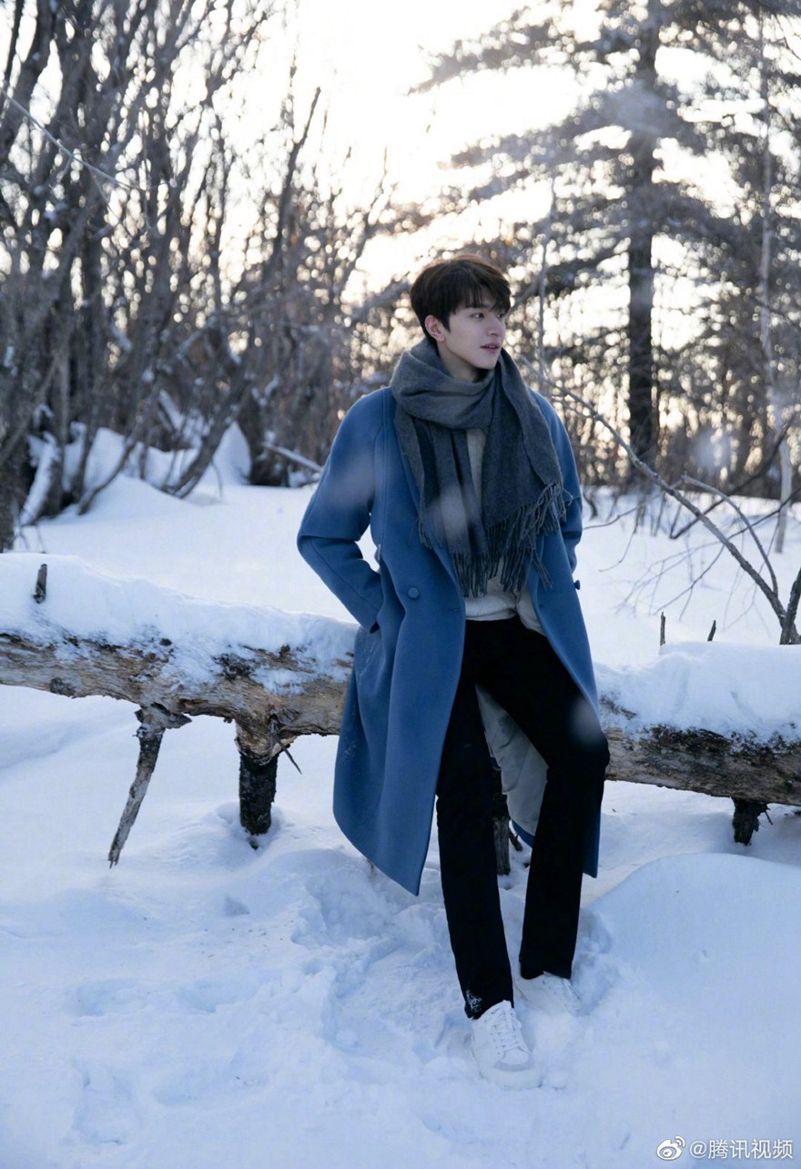林一雪地氛围感生日大片置身雪景韩剧男主即视感