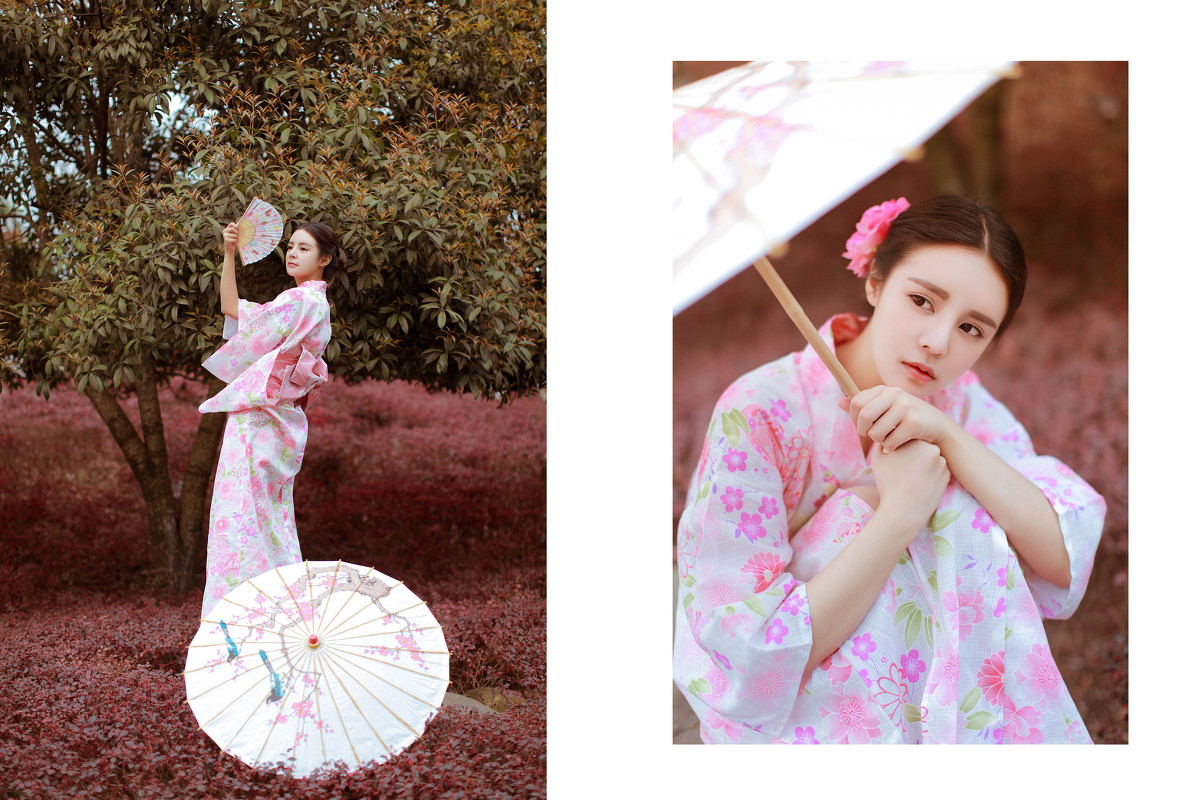 小脸美女日本和服写真